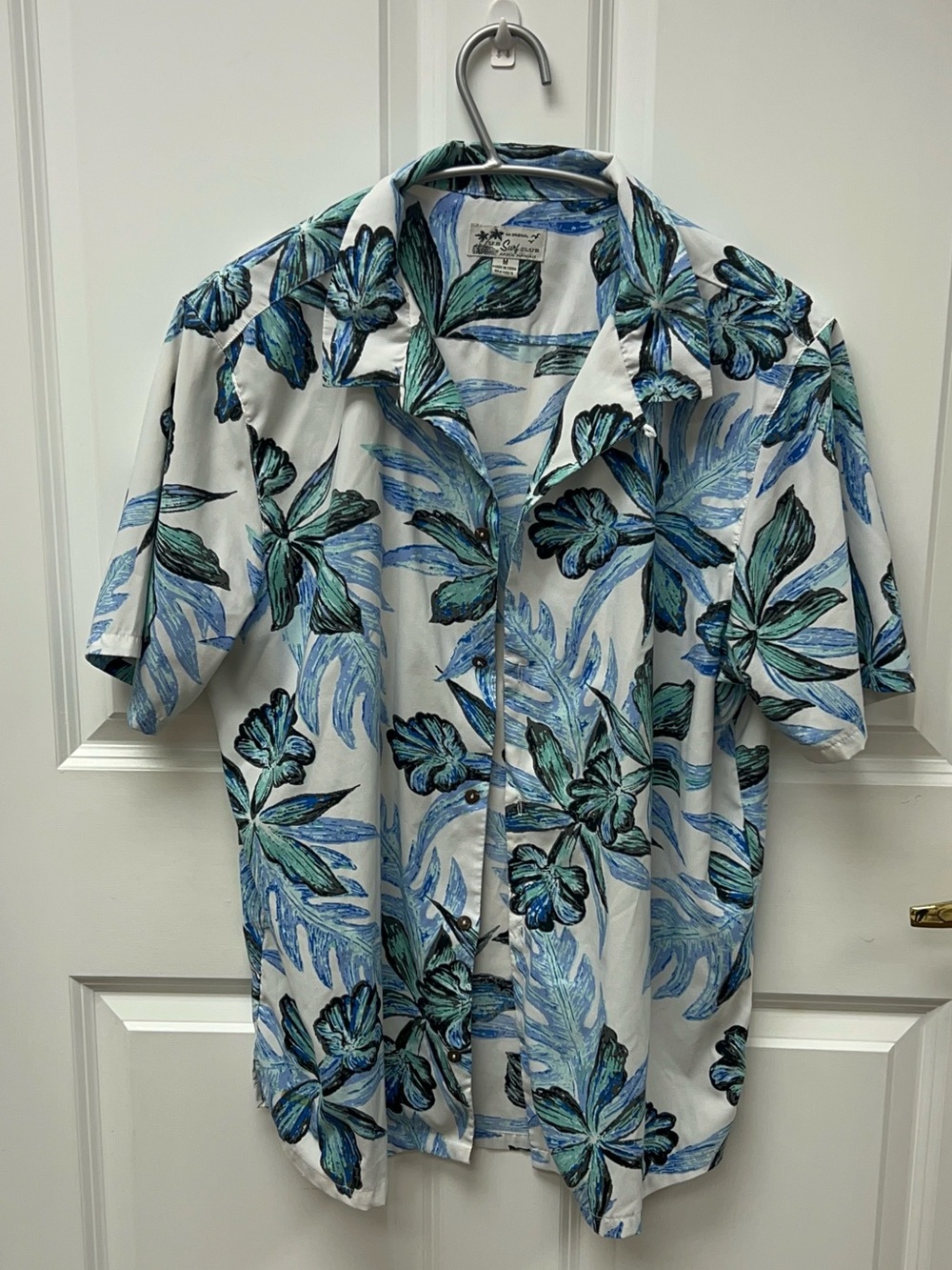 Vintage U.S. Surf Club Men’s Button-down Hawaiian Style Shirt Size Medium